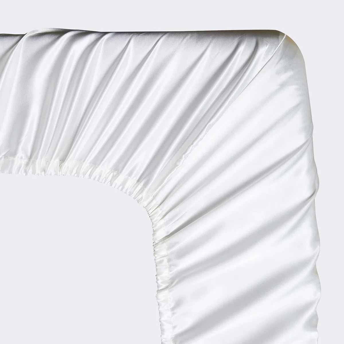 Jemiipee Completo Lenzuola Raso Singolo Tinta Unita 90x190x36 cm - Lenzuola Sotto con Angoli, Lenzuolo Sopra, 1 Federa - Biancheria da Letto Satin 3 Pezzi - Avorio