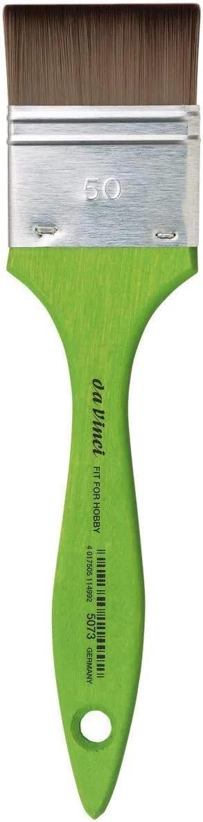 DaVinci ESPACE BEAUX ARTS da Vinci Pennello Mottler Serie 5073, Fibra Sintetica, Verde,Dimensioni 20 mm, 50 mm. Set 2 Pezzi. Prodotto in Germania.