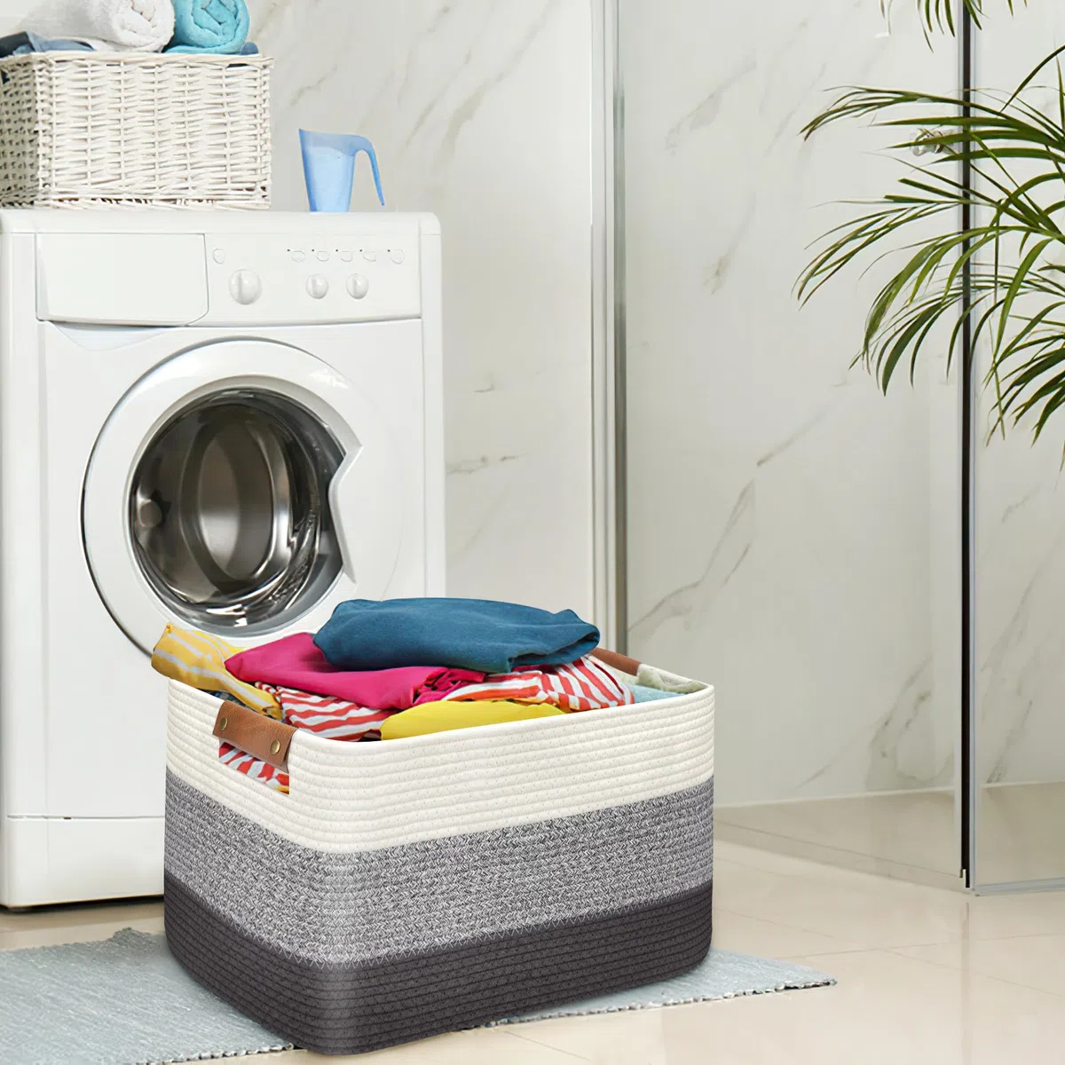 Grande cesto portabiancheria pieghevole per coperta, giocattoli, asciugamani, cesti in tessuto per la conservazione, cameretta dei bambini, decorazione per la casa, soggiorno