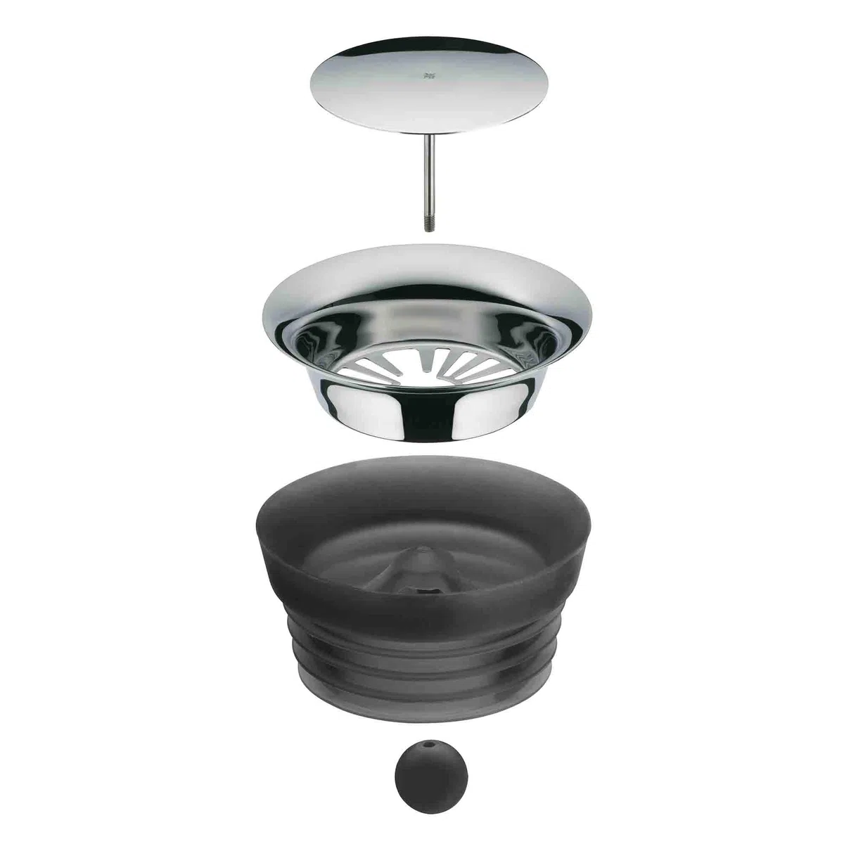 WMF Basic Caraffa per acqua di base, 1 L, Vetro, Nero