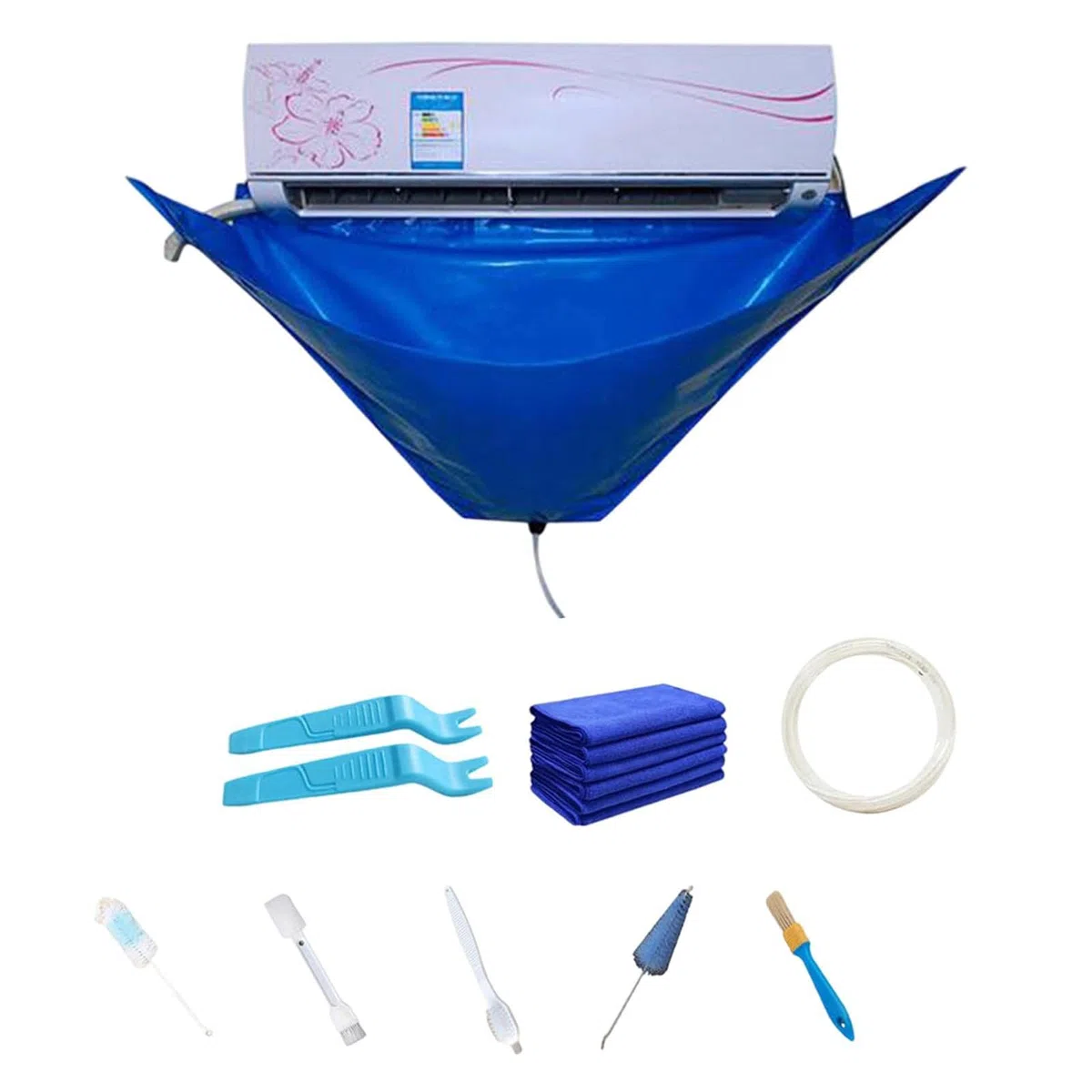 Kit Pulizia Murale,Aria Condizionata Spalato, Kit Di Pulizia Impermeabile Per Condizionatore D'Aria Condizionatore, Split Parete Con Tubo Acqua