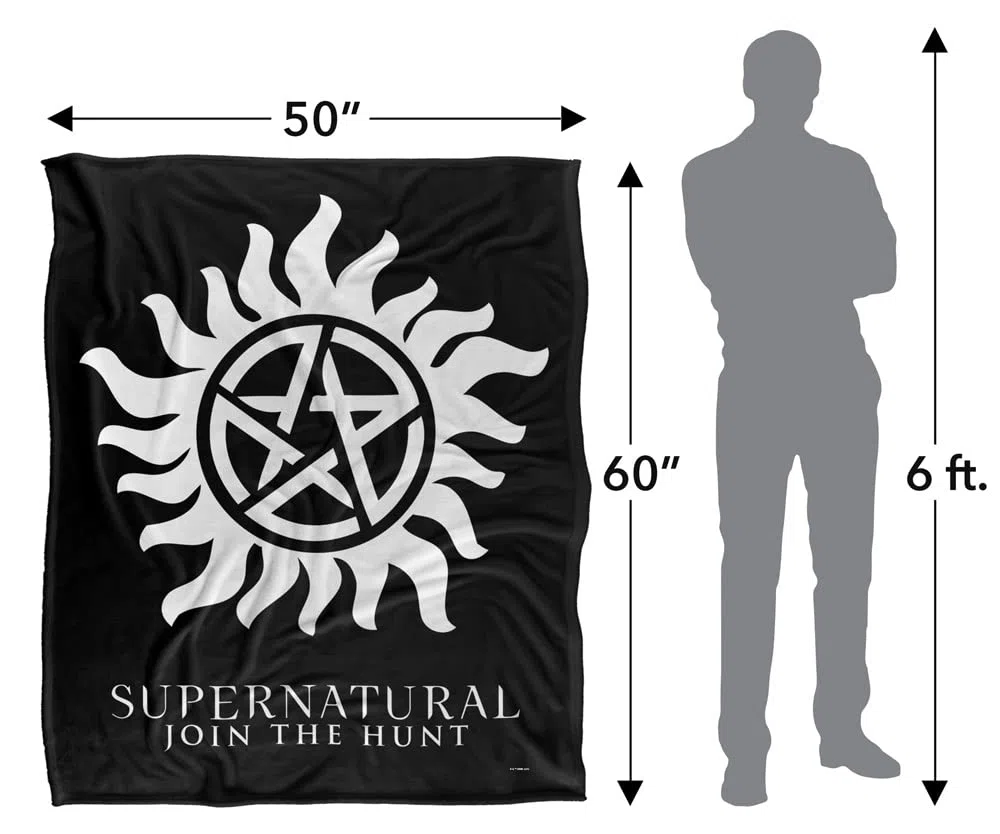 SUPERNATURAL Coperta super morbida al tatto, 152 x 127 cm