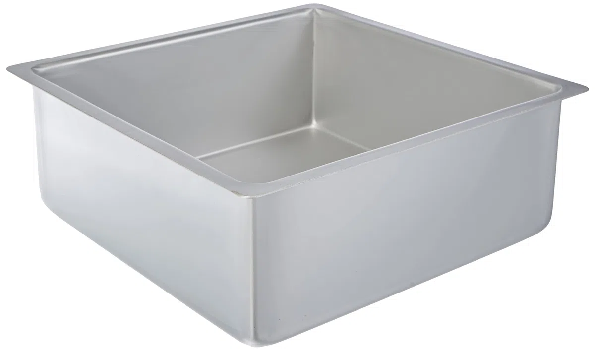Decora 0062606 Teglia Professionale 25x25xh10cm Quadrata Anodizzata