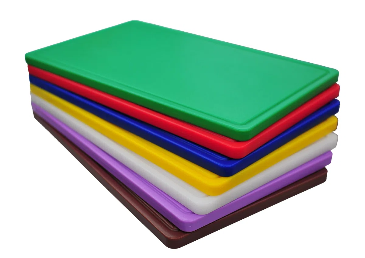 METRO Professional Tagliere GN 1/1, Polietilene ad alta Densità (HDPE), Lavabile in Lavastoviglie, Rettangolare, Rosso