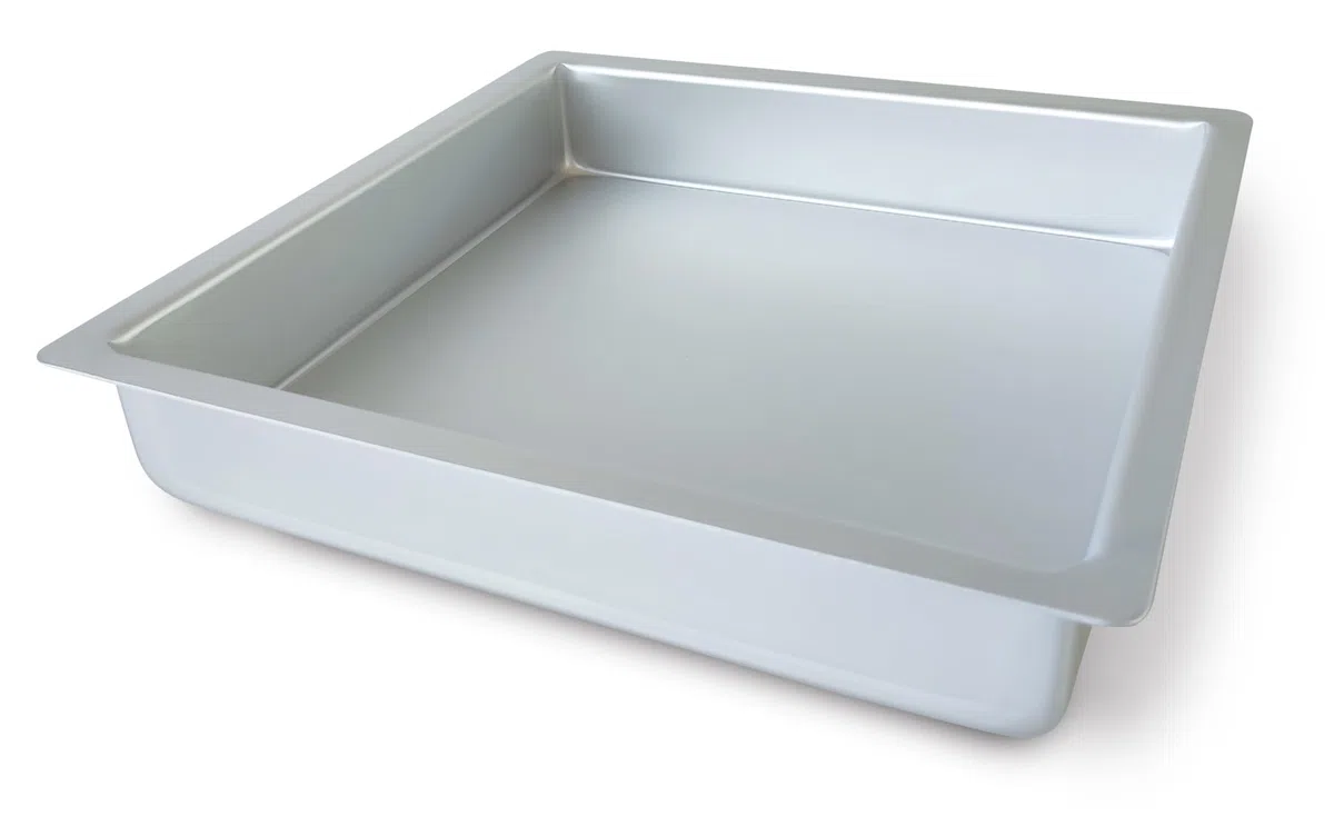 Guardini, Stampo quadro con fondo smontabile 26x26 cm, Rivestimento PFAS free, Adatta ad uso intensivo, Alluminio riciclato anodizzato, Argento, Made in Italy, Linea Professional
