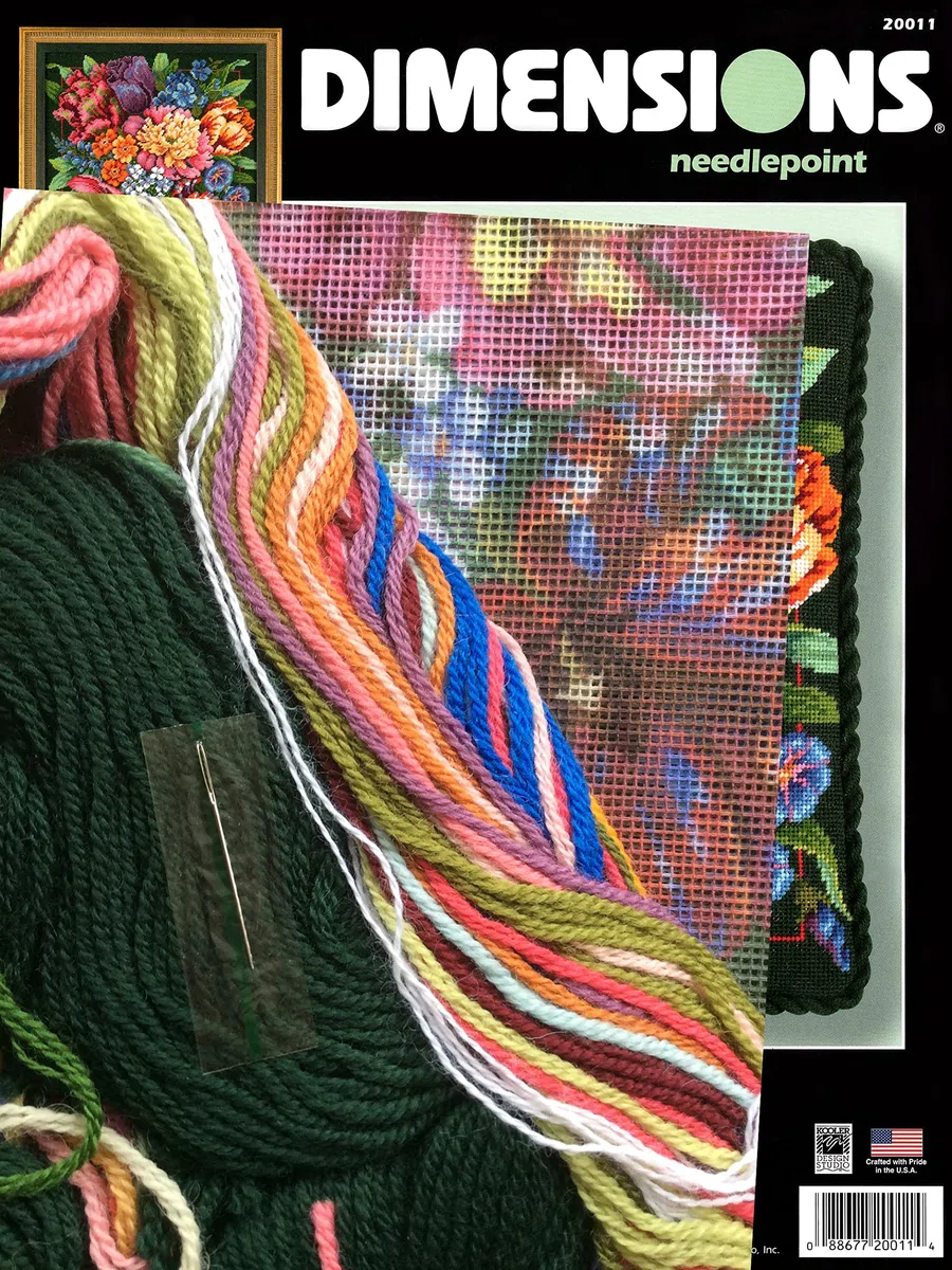 Dimensions Floral Splendor Needlepoint Kit-14"X14" Stitched in Yarn