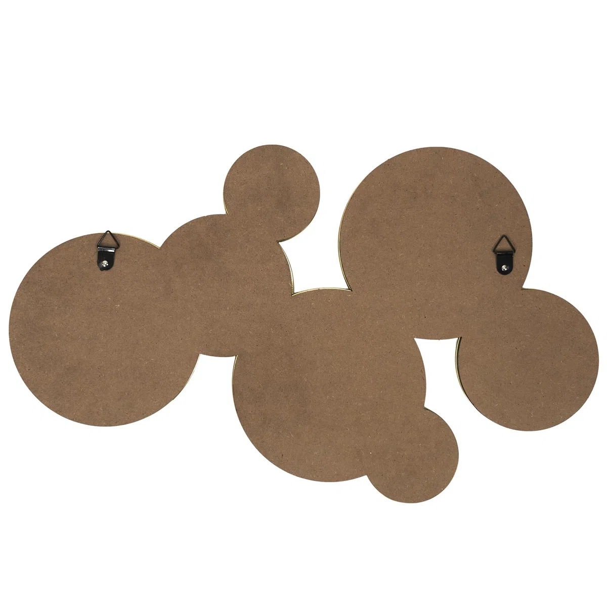 Home Deco Factory, HD4391, Specchio Decorativo Rotondo in Legno MDF, Design Moderno e Asimmetrico, Ideale per Soggiorno o Camera da Letto, Finitura Elegante, 57 x 35 cm, Oro