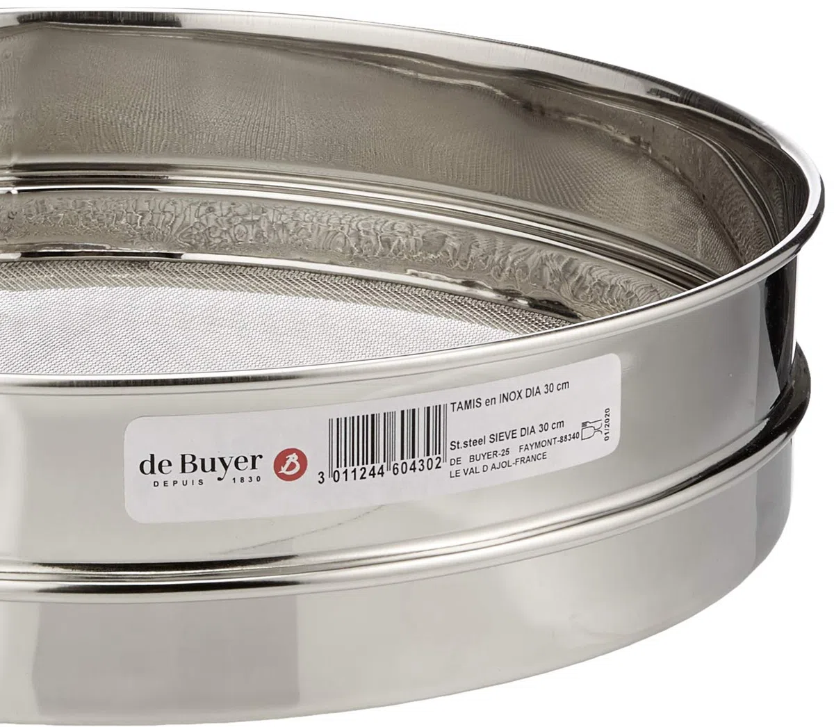 De Buyer acciaio Setaccio a rete inox, diam, 4604.30, inossidabile, Diametro 30 cm