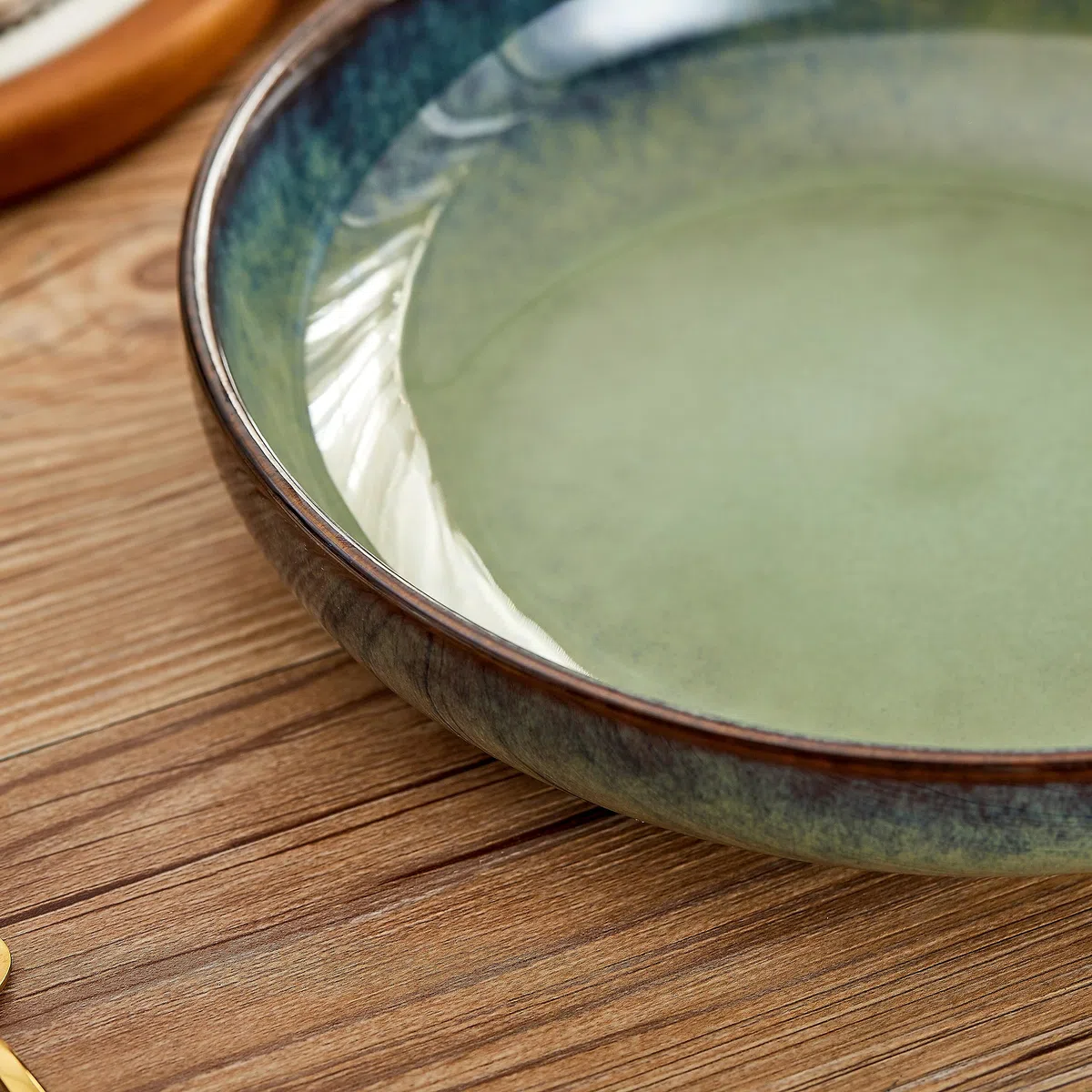 Transmutation Glaze - Ciotola per pasta in ceramica, larga 25,4 cm, grande ciotola per frutta, per cucina, forno a microonde, lavabile in lavastoviglie (verde)