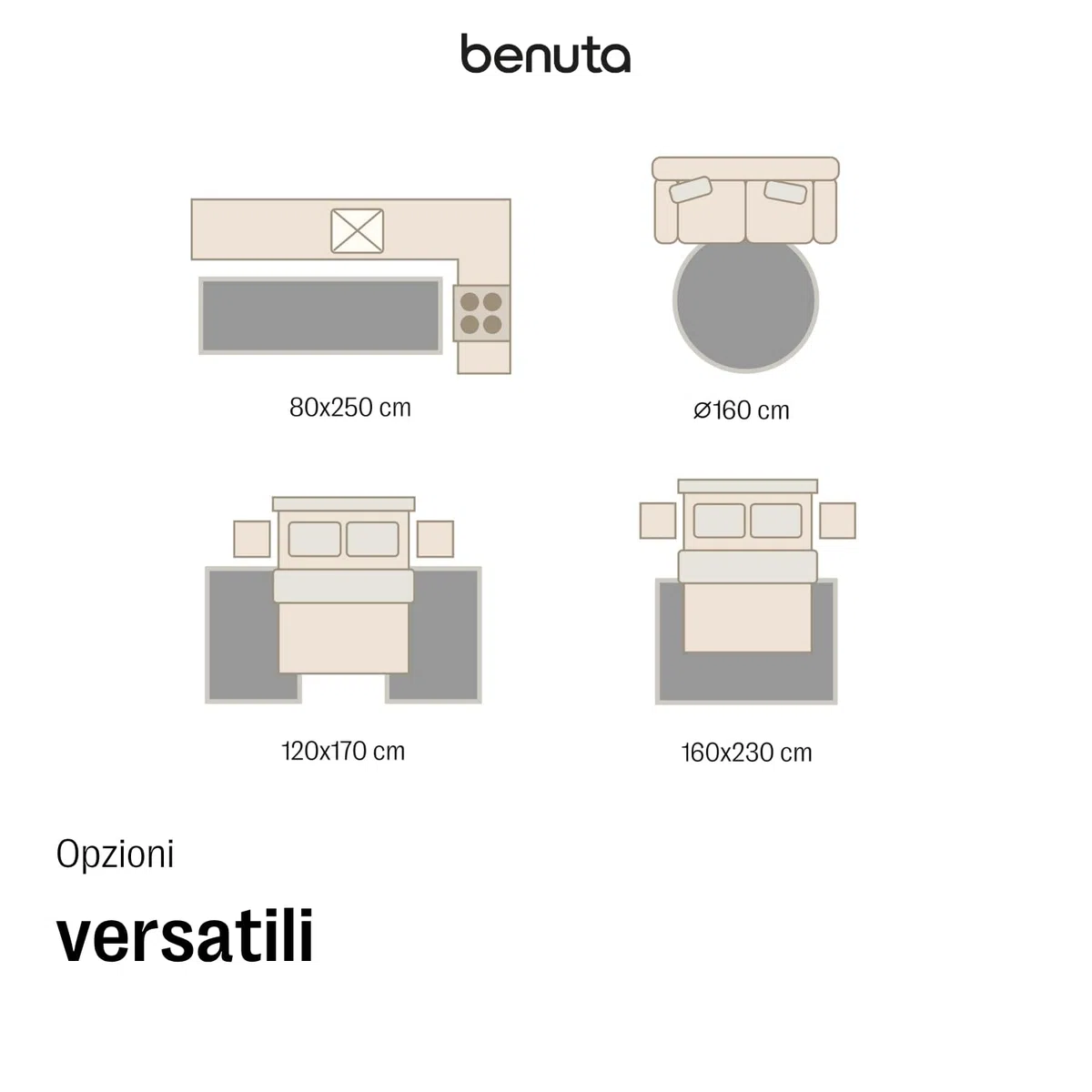 benuta Basic Tappeto cotone lavorato a mano Ron - Bianco 60x120 cm - 100% cotone - Design: Uni, Minimalista, Natural Living - Facile cura per salotto e stanza