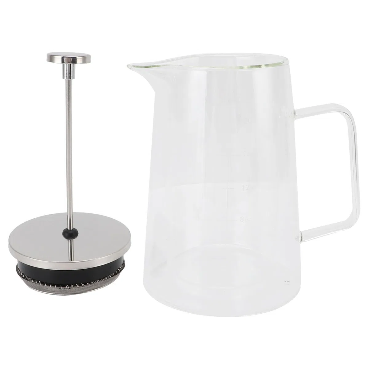 Fabater Caffettiera French Press a Doppia Parete in Vetro Borosilicato Ad Alta densità per Un'estrazione Ottimale, capacità 650 Ml, Adatta per Clubhouse