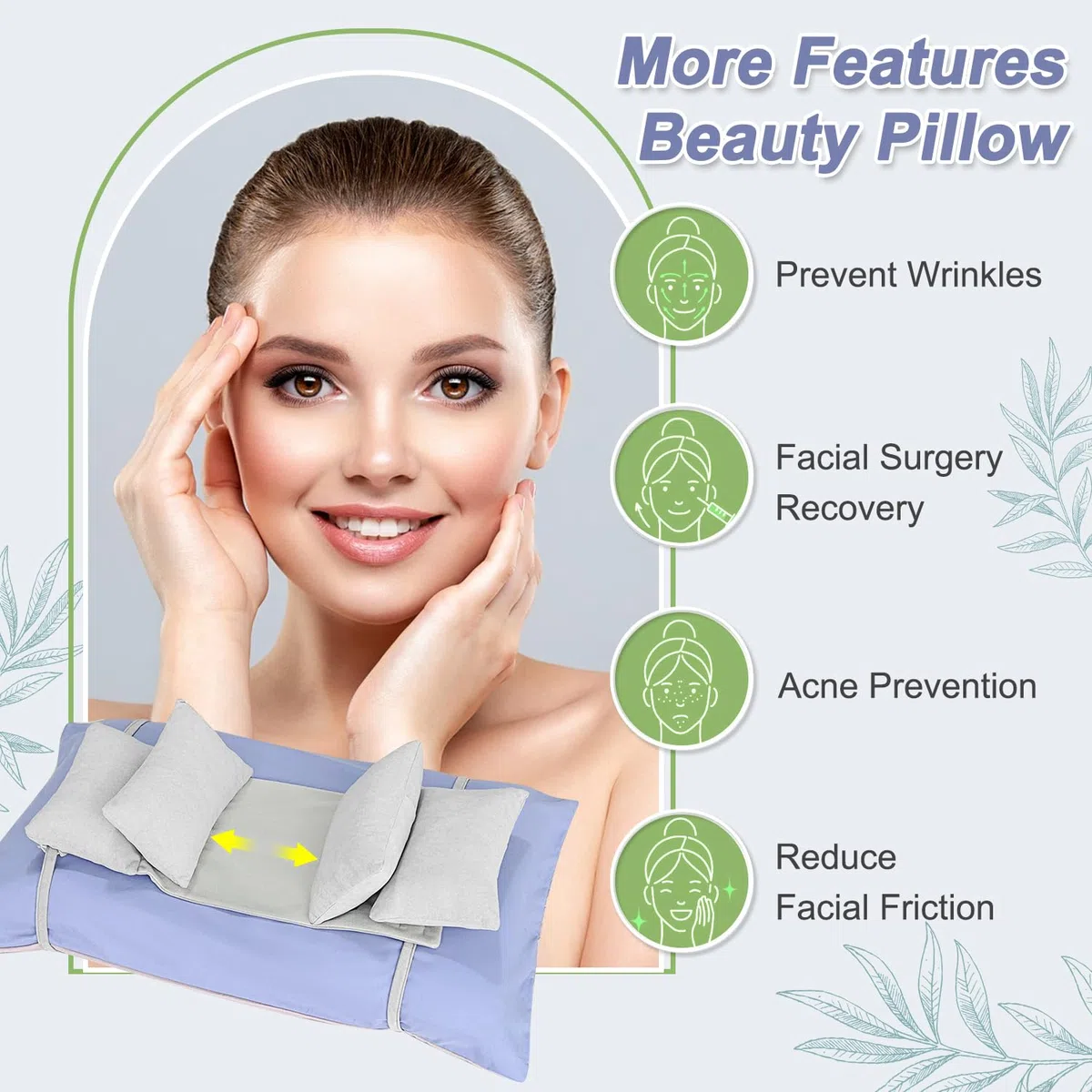 Cuscino per l'allenamento del sonno per la chirurgia per dormire in posizione verticale Mantenere la testa dritta Cuscino di bellezza per il viso Anti rughe Invecchiamento Cuscino facciale
