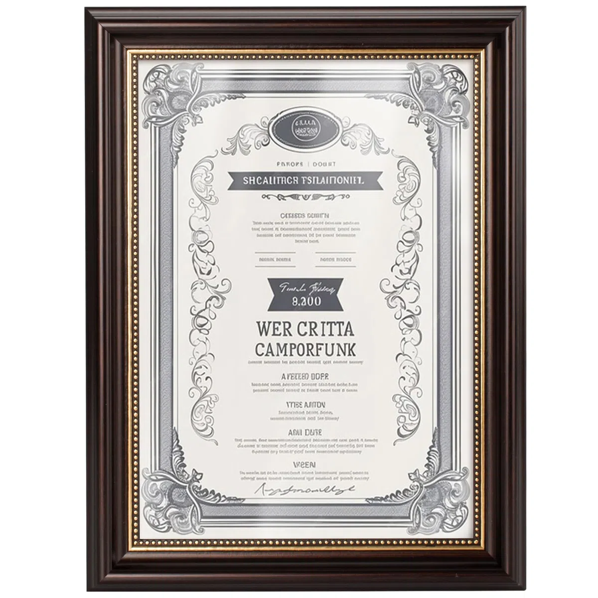 Cornice Foto A3 per Certificati Cornice Foto A3 per Diplomi 29,7x42 CM Cornice Laurea per Diploma, Cornice Marrone con Staffa, per Diploma, Licenza Commerciale (Marrone 1Pz)