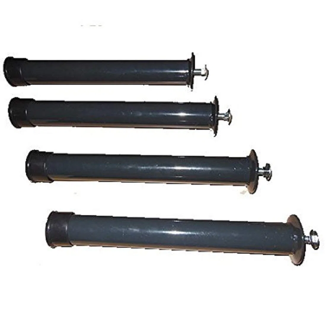 Set 4 Piedi per Rete a Doghe Gambe Letto Universali in Acciaio Resistente Con Gomma Anti Graffio e Anti Scivolo 50cm