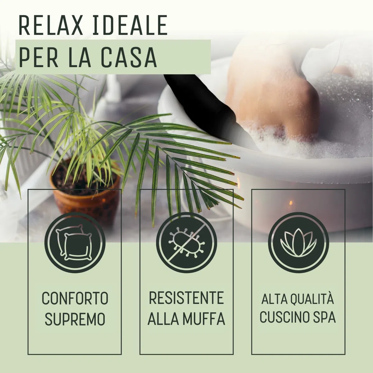 SilverRack Cuscino da bagno MEDIAMENTE MORBIDO [Nero 3D] - Cuscino per il collo per vasca da bagno con ventose come accessorio per vasca da bagno - Cuscino per vasca da bagno