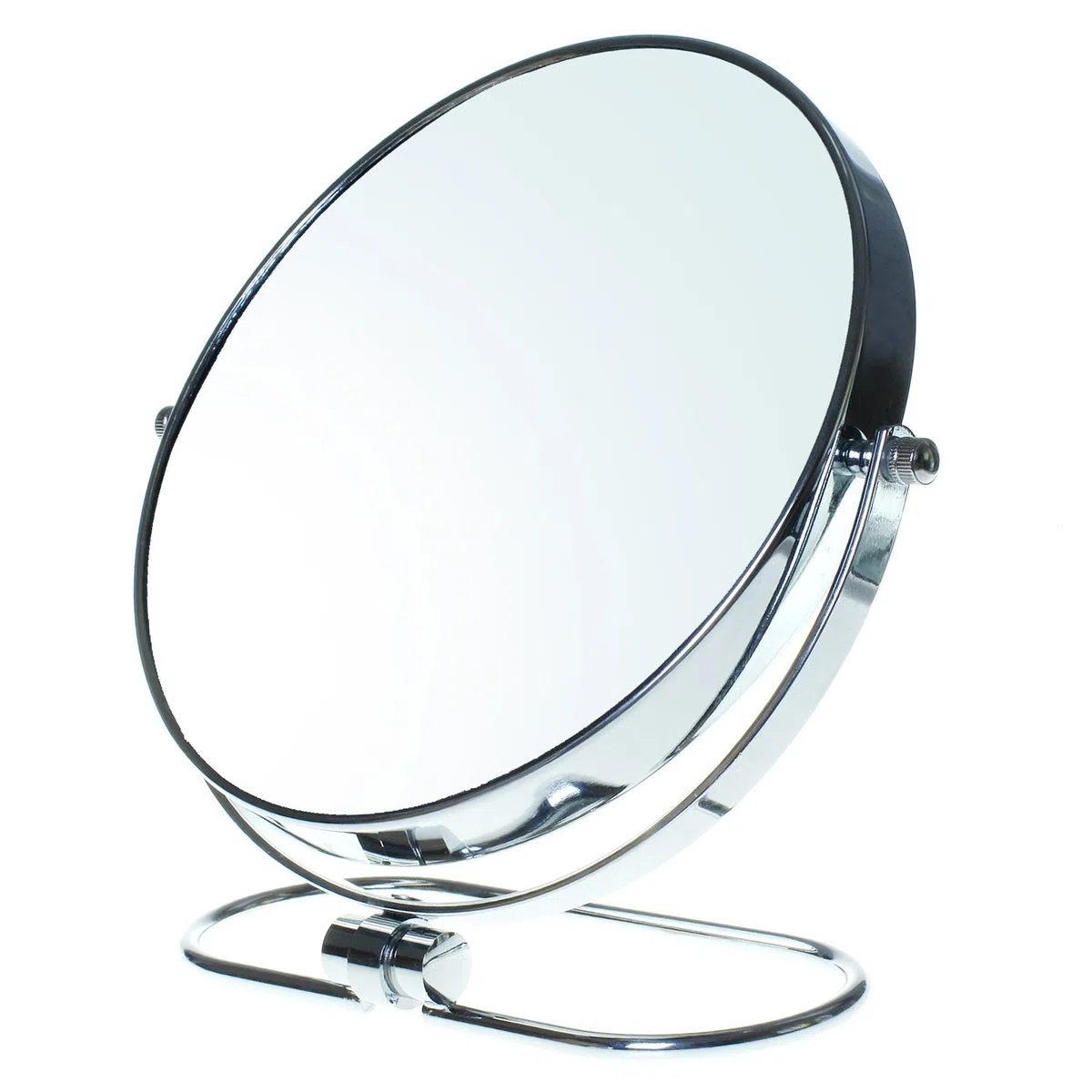 TUKA Pieghevole Specchio Bagno per Trucco 10X Ingranditori, 8" Doppio Specchio Cosmetico Con Piedistallo, ø 20 cm Specchio da Tavolo per Trucco e Rasatura, 2 Facciate Vanity Mirror, TKD3125-10x