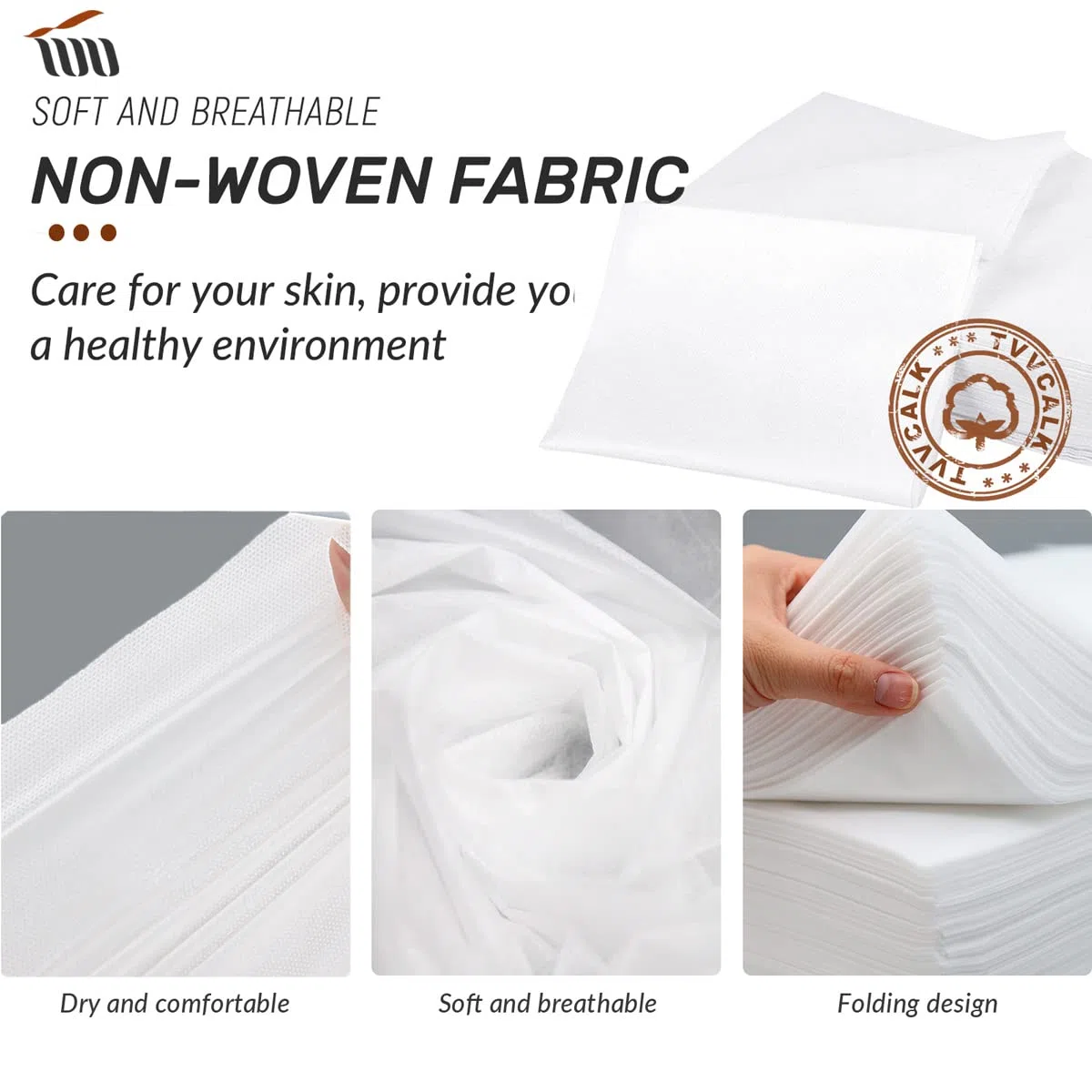 50Pcs Lenzuolo Usa e Getta, Ispessiti, Tvvcalk Lenzuola per Massaggi, Non Tessuto Traspirante Copriletto Cosmetici, Lenzuola da Massaggio per SPA Salone Hotel, 80 x 180 cm