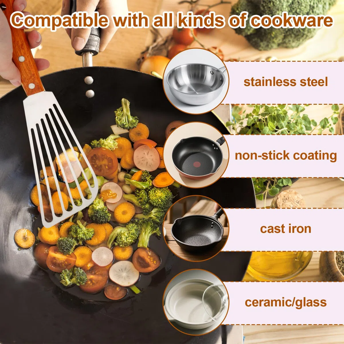 BOXOB 2pz Spatola per Pesce in Acciaio Inossidabile, Set di Spatole Pesce Resistenti Spatola Scanalata da Cucina per Girare Pancake Uova e Altro Ancora