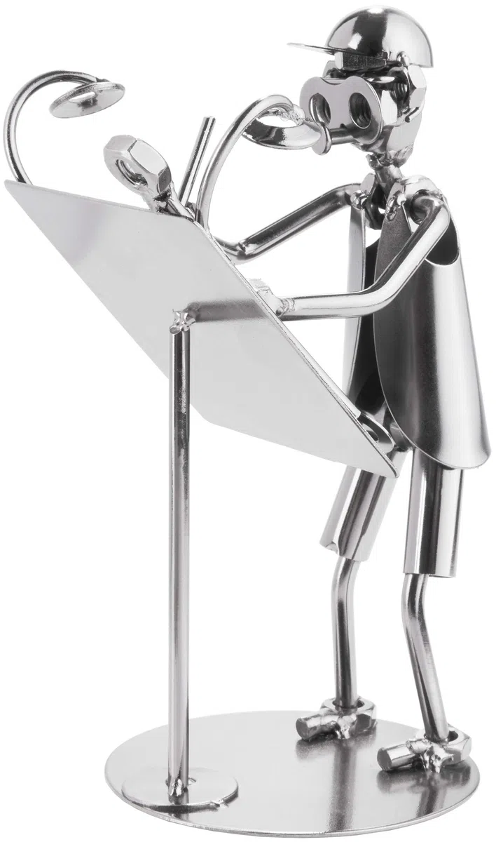 BRUBAKER Vite Uomo Architetto - Figura in Ferro Fatta a Mano Uomo in Metallo Progettista di Edifici - Figura in Metallo Idea Regalo per Architetti e Progettisti di Edifici