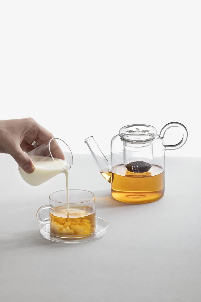 Ichendorf Milano Teiera Alta | Collezione Piuma | 70 cl | Vetro Borosilicato | Fatto a Mano