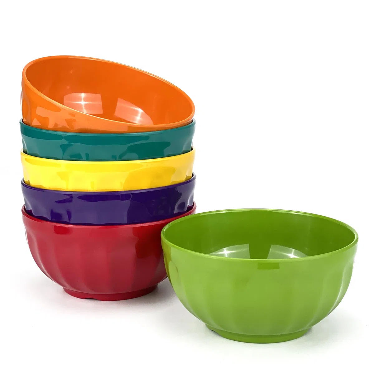 Set di ciotole Yalin in melammina, 25,4 cm 100% melammina per cereali/zuppa/insalata, 800 g, confezione da 6 in 6 colori assortiti, anti-rottura e lavabili in lavastoviglie, senza BPA