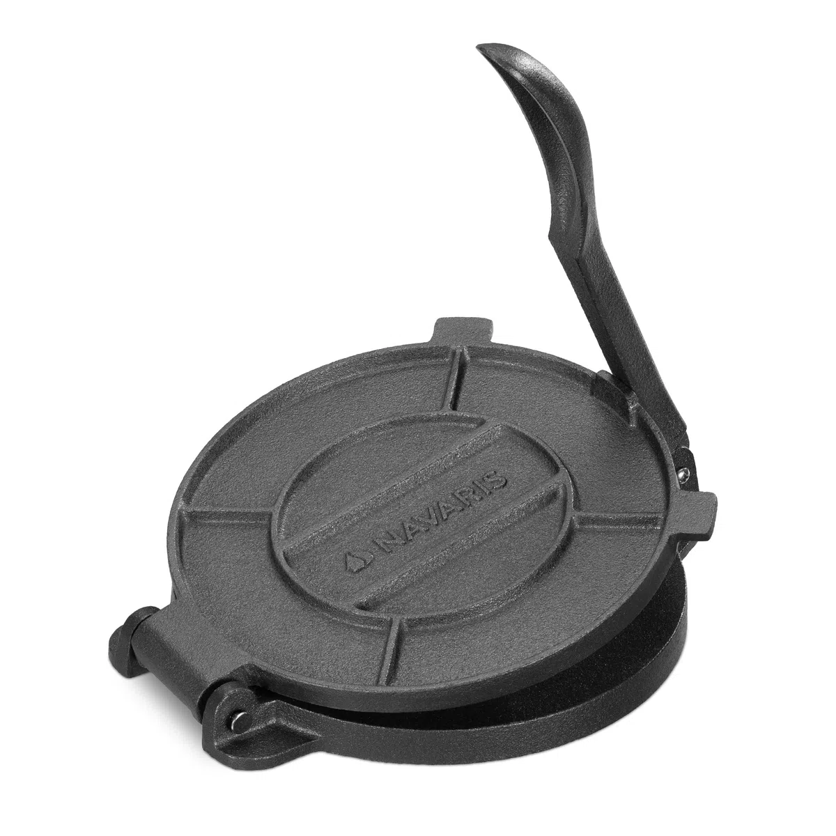Navaris Pressa per Tortilla in Ghisa Ø20cm - Tortillas Messicane Tacos Macchina - Tortilla Maker - Cucina Moderna Accessori - Acciaio Inox 25x20x5cm