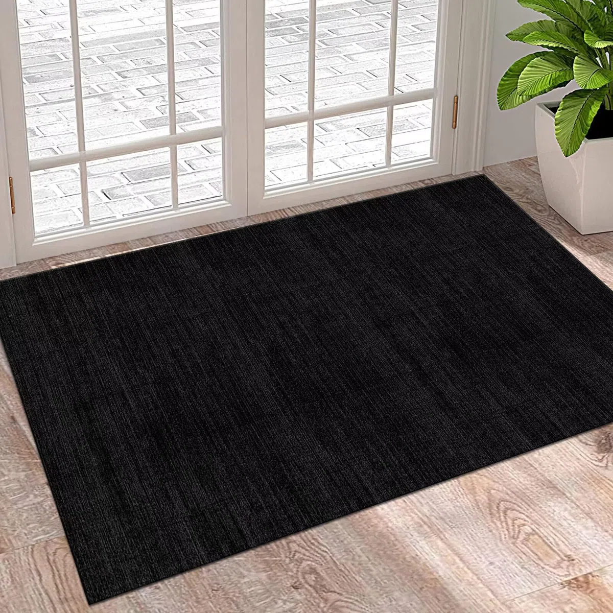 Tappeto Passatoia Cucina Antiscivolo Lavabile Lungo Tappeti Runner ingresso interno Camera dei Bambini 50X200CM Moderno Antimacchia Tappeto Corridoio Nero Grigio 3D Tappetini bagno Entrata Soggiorno