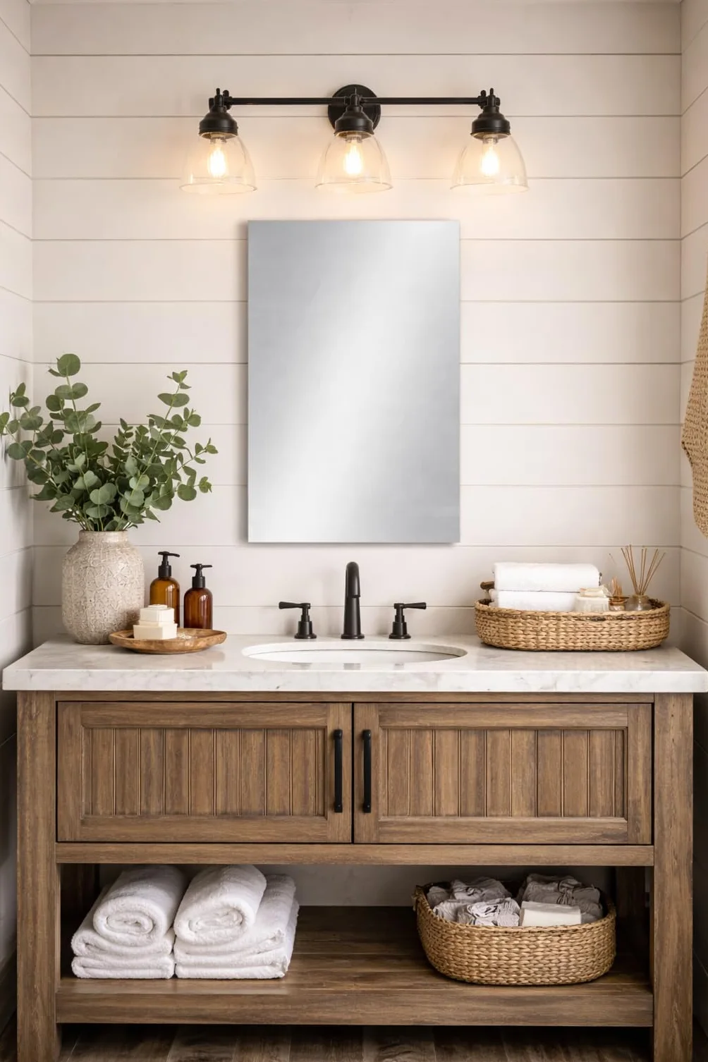 Baikal Specchio da bagno Luna Lisa, 40 x 60 cm, reversibile, marca