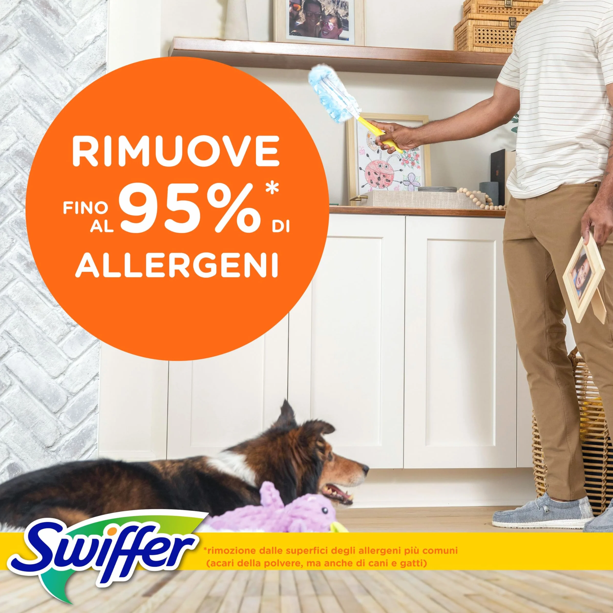 Swiffer Duster Ricariche Piumini Cattura Polvere, 92 Piumini, Cattura e Intrappola Polvere e Sporco, Raggiunge I Punti più Difficili della Casa, Con Profumo Ambi Pur, Offerta Incredibile