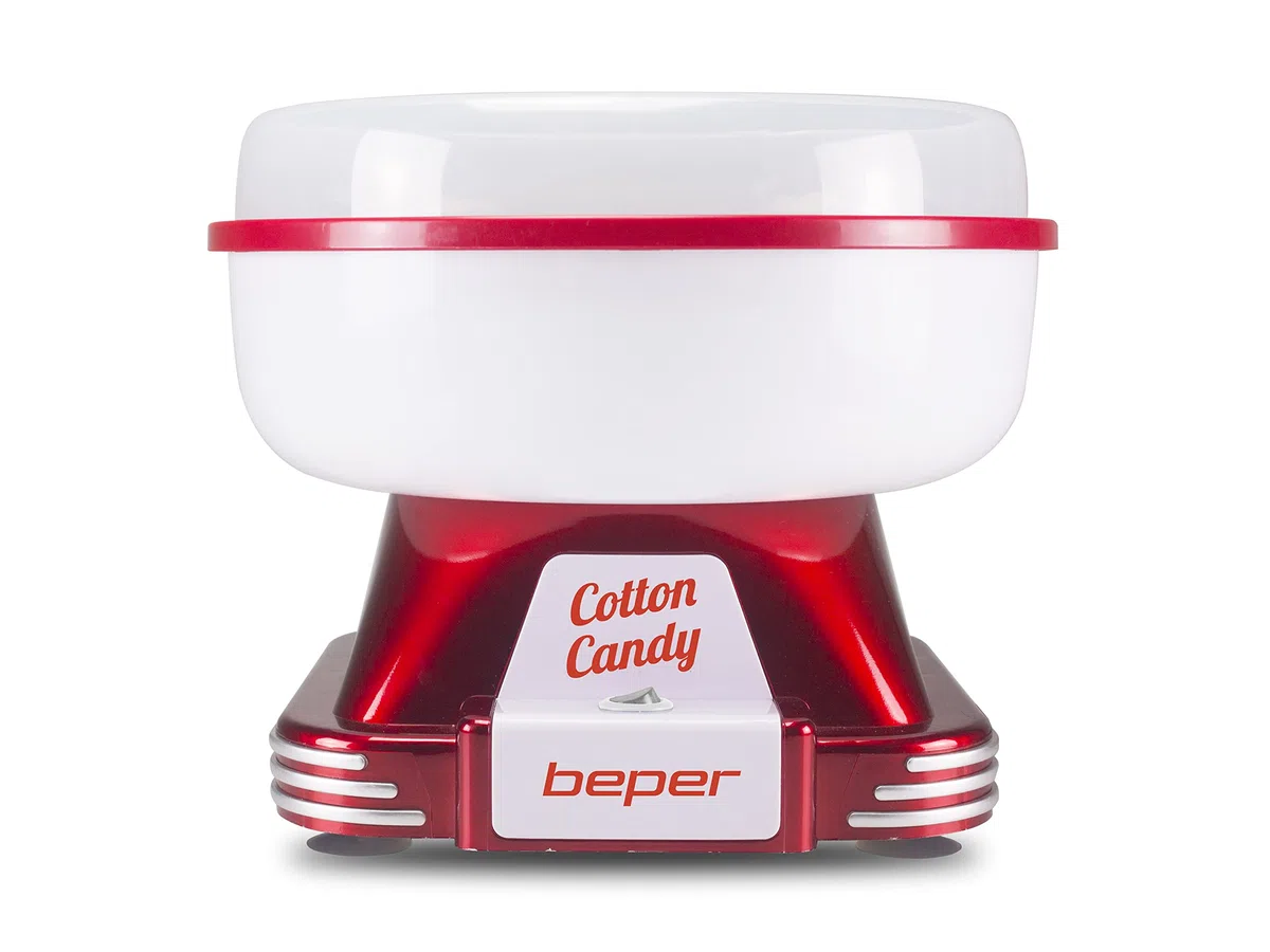 BEPER 90.608 Macchina per Zucchero Filato con Paraschizzi - Macchina Zucchero Filato per Bambini con Cucchiaino in Dotazione, 500 W