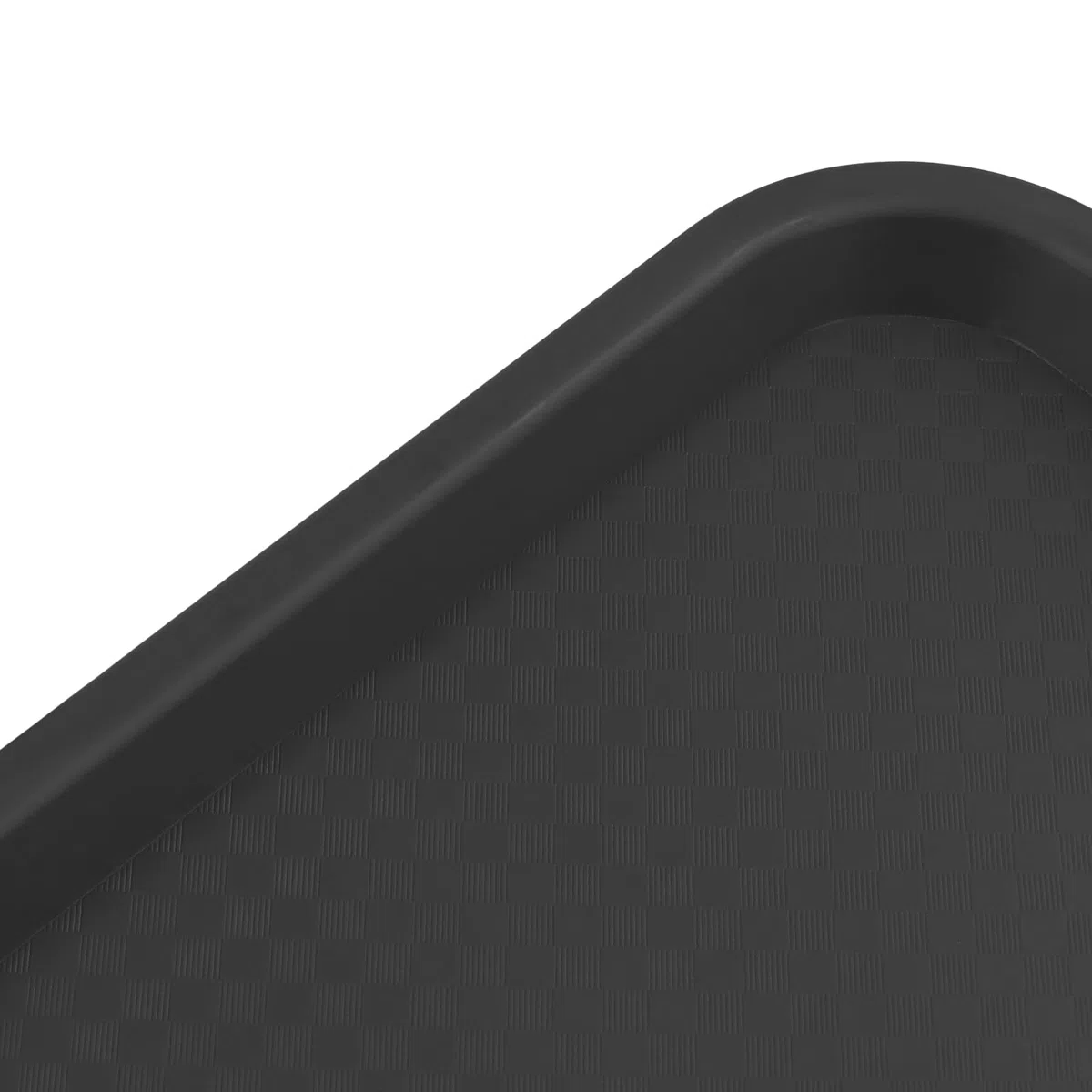 5 vassoi da portata in plastica, 40 x 30 cm, rettangolare, nero, fast food, vassoio da portata grande, in plastica antiscivolo per ristorante, caffetteria, cucina