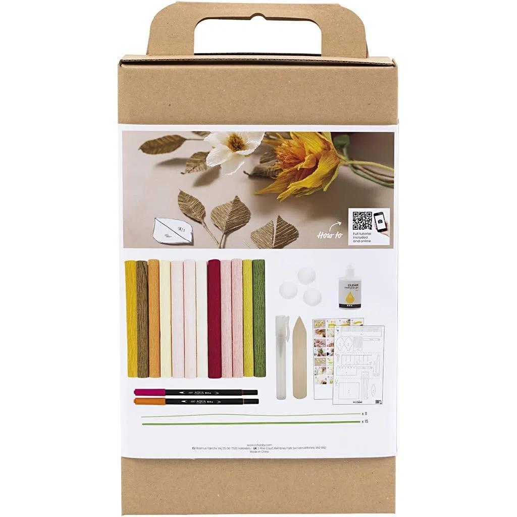 Creativ Company Sets Crepe Paper Bouquet - for Crafting Beautiful Crepe Paper Decoration