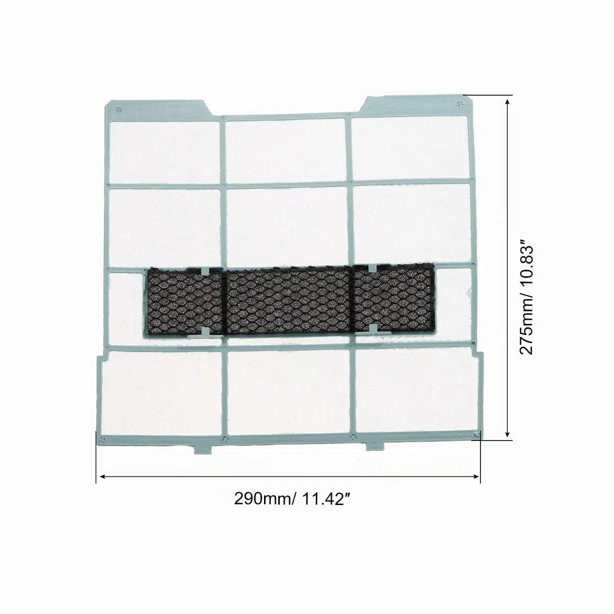 PATIKIL 29cm x 27,5cm Aria Condizionatore Aria Filtro, Plastica Aria Filtraggio Schermo Sostituzione con Filtro Aria Schiuma per HVAC, Blu Nero