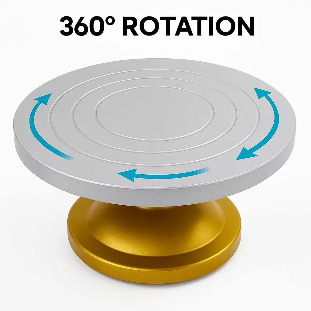 IRSTBL - Ruota per scolpire 30,5 cm – Ruota girevole in plastica resistente con cuscinetti in acciaio e base antiscivolo – Ceramica, modellismo – Include set di 8 attrezzi per argilla