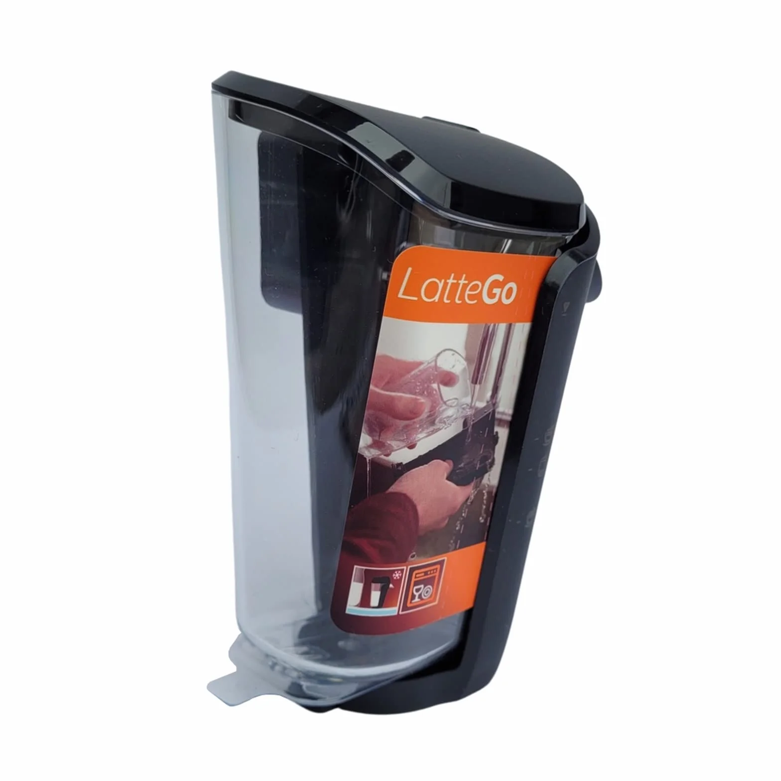Philips Contenitore per latte (versione C) per macchina da caffè LatteGo, nero, argento, trasparente