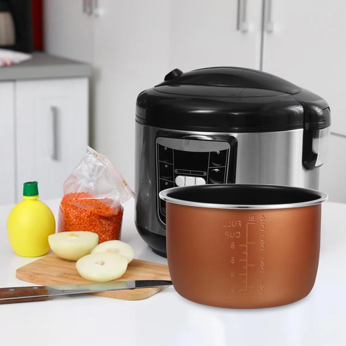 Pentola Interna per Cuociriso in Acciaio Inox 304 Spesso, Vaso di Ricambio per Fornello Elettrico, Accessorio Cucina Domestica Resistente