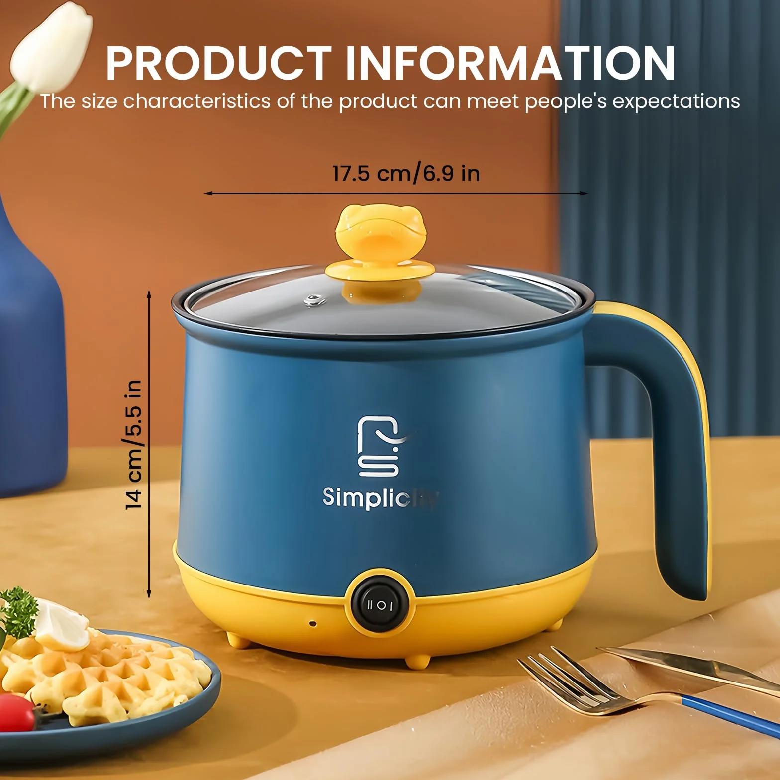 Hot Pot Elettrico Con Steamer, Hot Pot Elettrico 1.8 L, Mini Fornello Portatile Antiaderente, Fornello Rapido Ramen Pentola Portatile Antiaderente Per Casa, Ufficio, Dormitorio