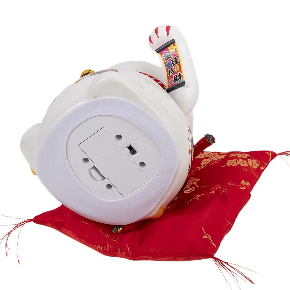 lachineuse Gatto Maneki Neko Giapponese - Fortuna E Felicità - Altezza 16 cm - Braccio Mobile
