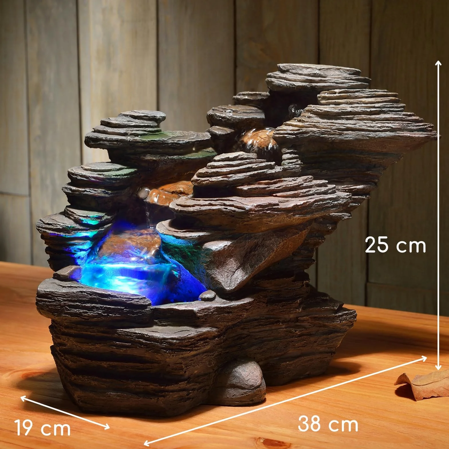 Zen'Light SCFR132 - Fontana a Torrente, Pietra, 38 x 19 x 25 cm, Colore: Marrone