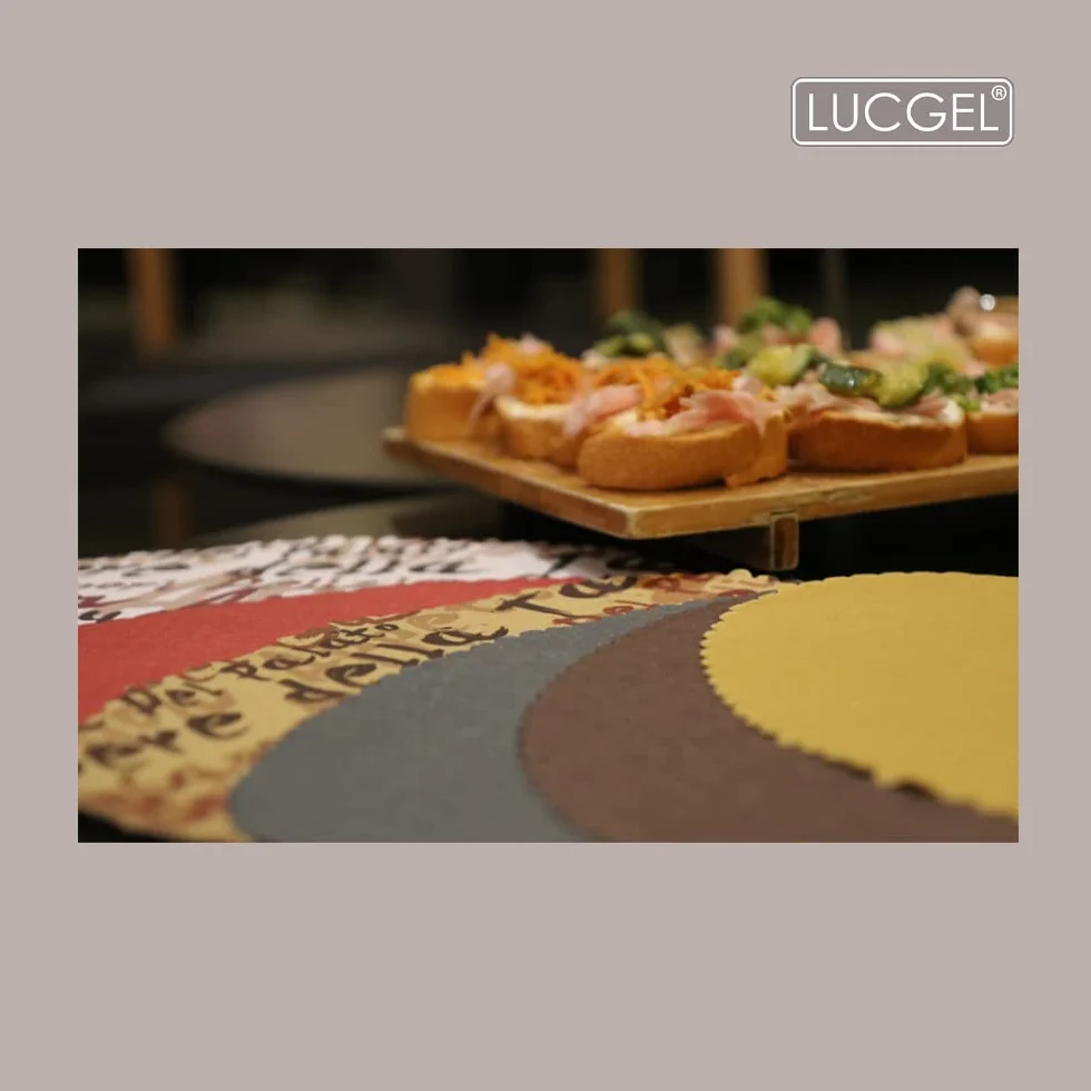 Lucgel Sottofritti Ovali in Carta Paglia Gialla Alimentare Goffrati Antigrasso 15x22 cm - 500 pezzi -