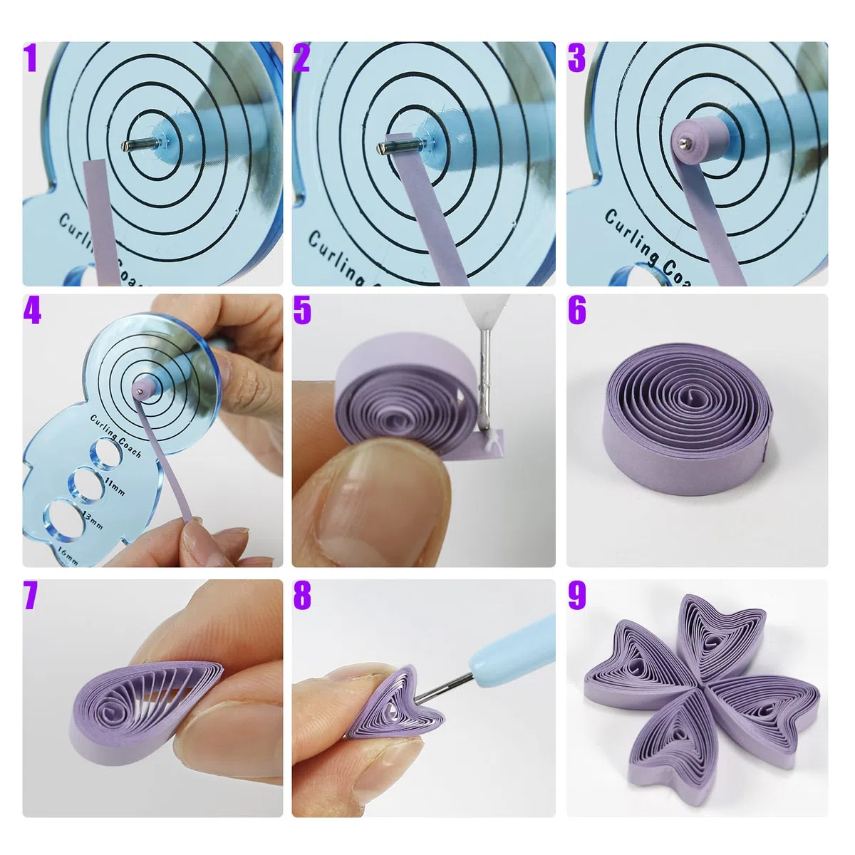 YURROAD 19pcs Strumento Quilling Kit per Principianti con Quilling Elettrica Penna Quilling Fessura Tavola Quilling Modello Quilling 3D Stampo Quilling Crimper per DIY Artigianato di Carta Quilling