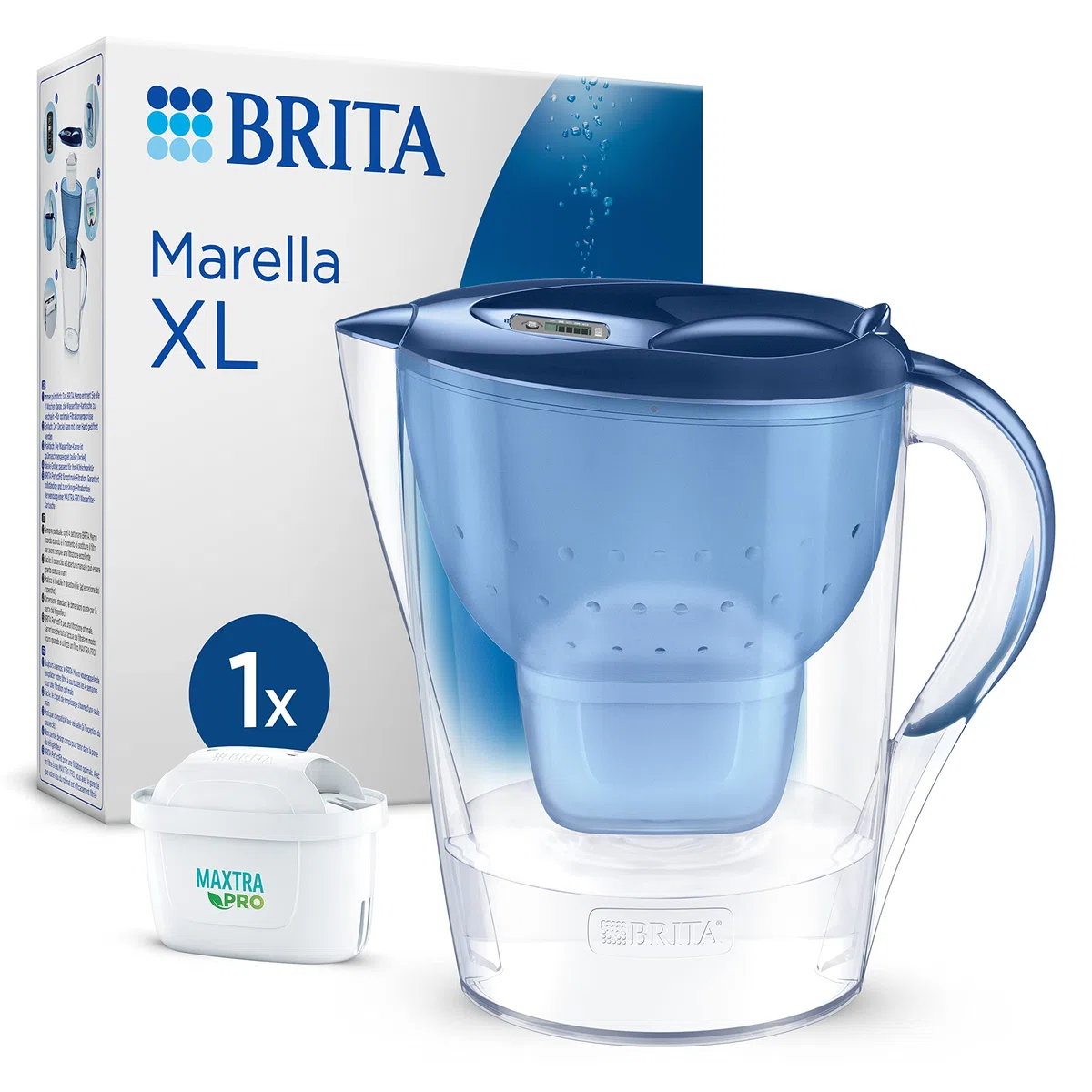 Brita Carafe Filter Marella Bleue Xl (3.5l) Incluso 1 Cartuccia Maxtra Pro AlL-1