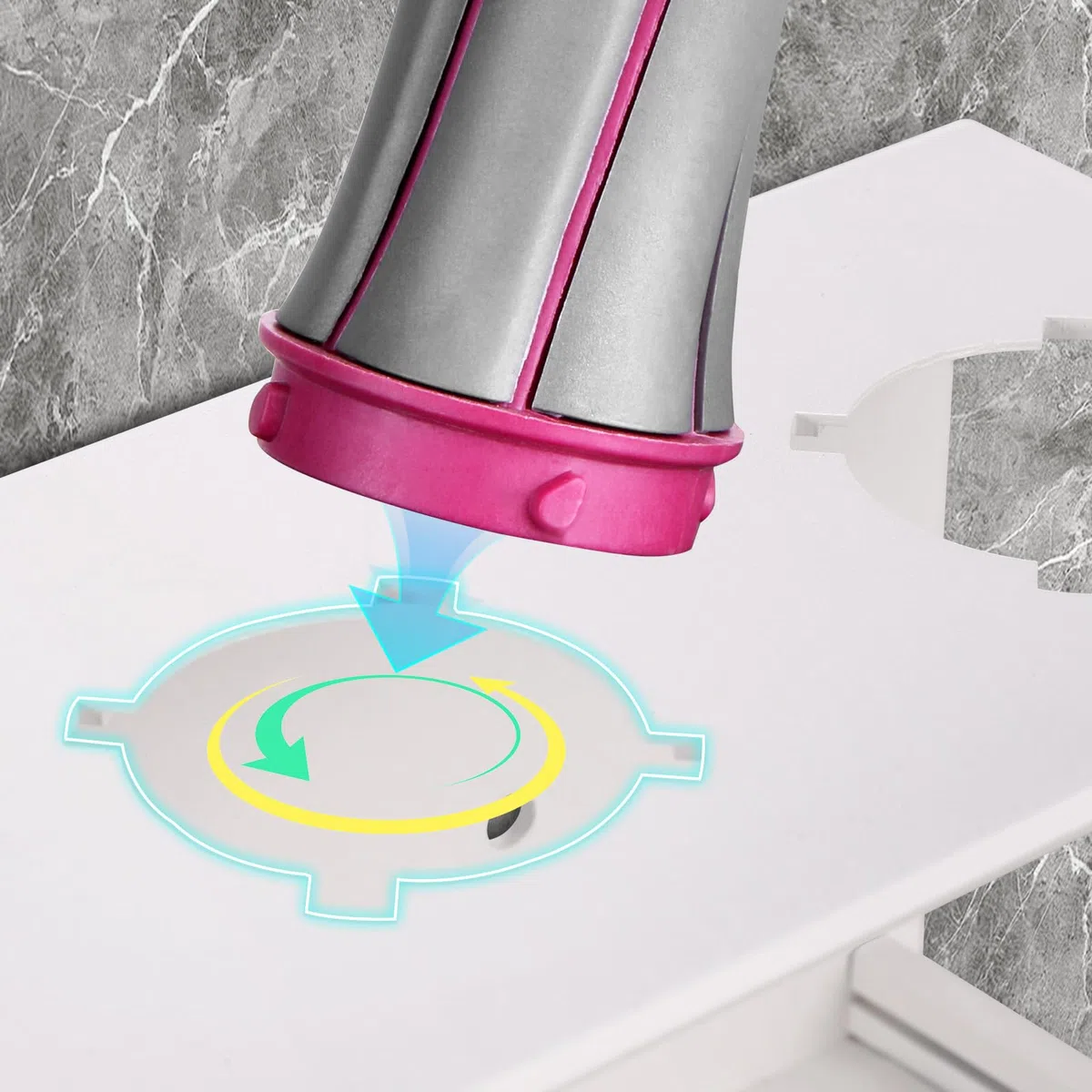 supporto per Dyson Airwrap, supporto da parete senza fori, bianco