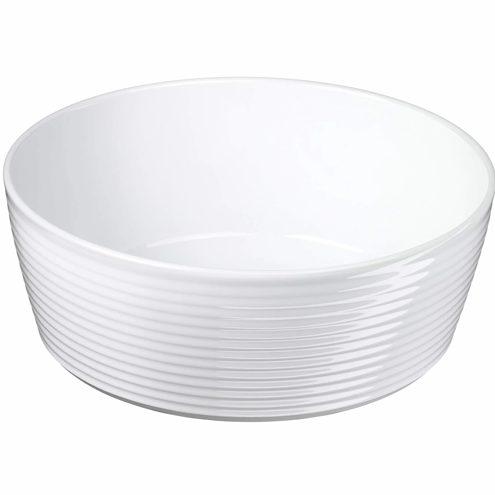 WMF Nuova Insalatiera Set di 3 Posate da Insalata in Acciaio Inox, 30 cm, con insalatiera, Acciaio Inox Cromato Lucido, Porcellana, Lavabile in lavastoviglie