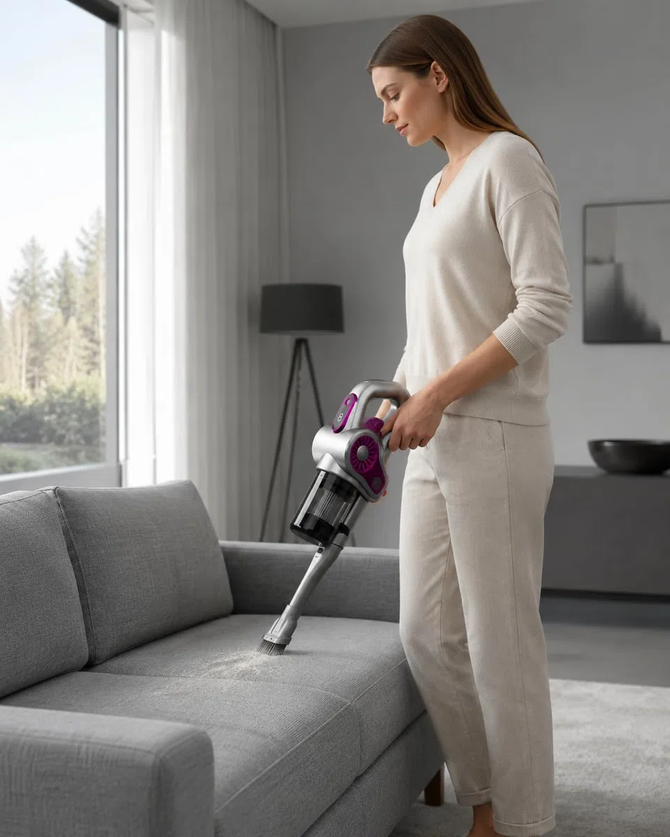 Generico Aspirapolvere Senza Fili 4 in 1, Aspiratore Portatile Ricaricabile, Scopa Elettrica Cordless per Pavimenti Divani Auto e Angoli, Aspirazione Potente con Accessori Multifunzione