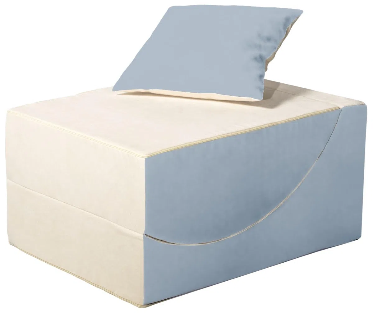Velinda Poltrona di rilassamento: Divano, Pouf, Pieghevole, Tavolo (Colore: Beige-Grigio)