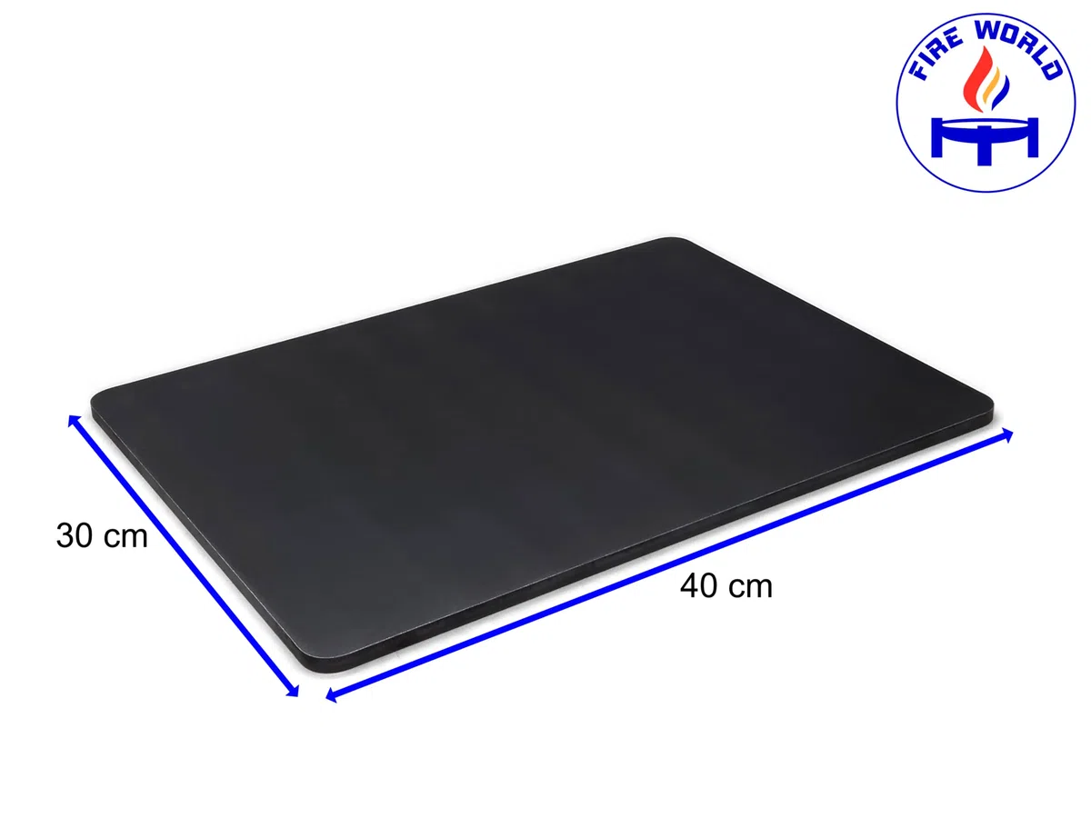 Fire World 40 x 30 cm acciaio da forno in 6 mm di spessore per pizza e pane – Acciaio per pizza per forno e barbecue – Pietra per pizza in acciaio di alta qualità
