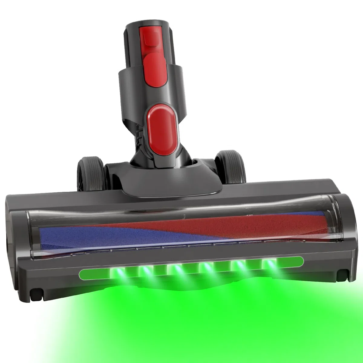 KENVOR Spazzola Compatibile con Dyson Aspirapolvere V7, V8, V10, V11, V15, Spazzola Morbida di Ricambio e 6 LED Verde per Pavimenti