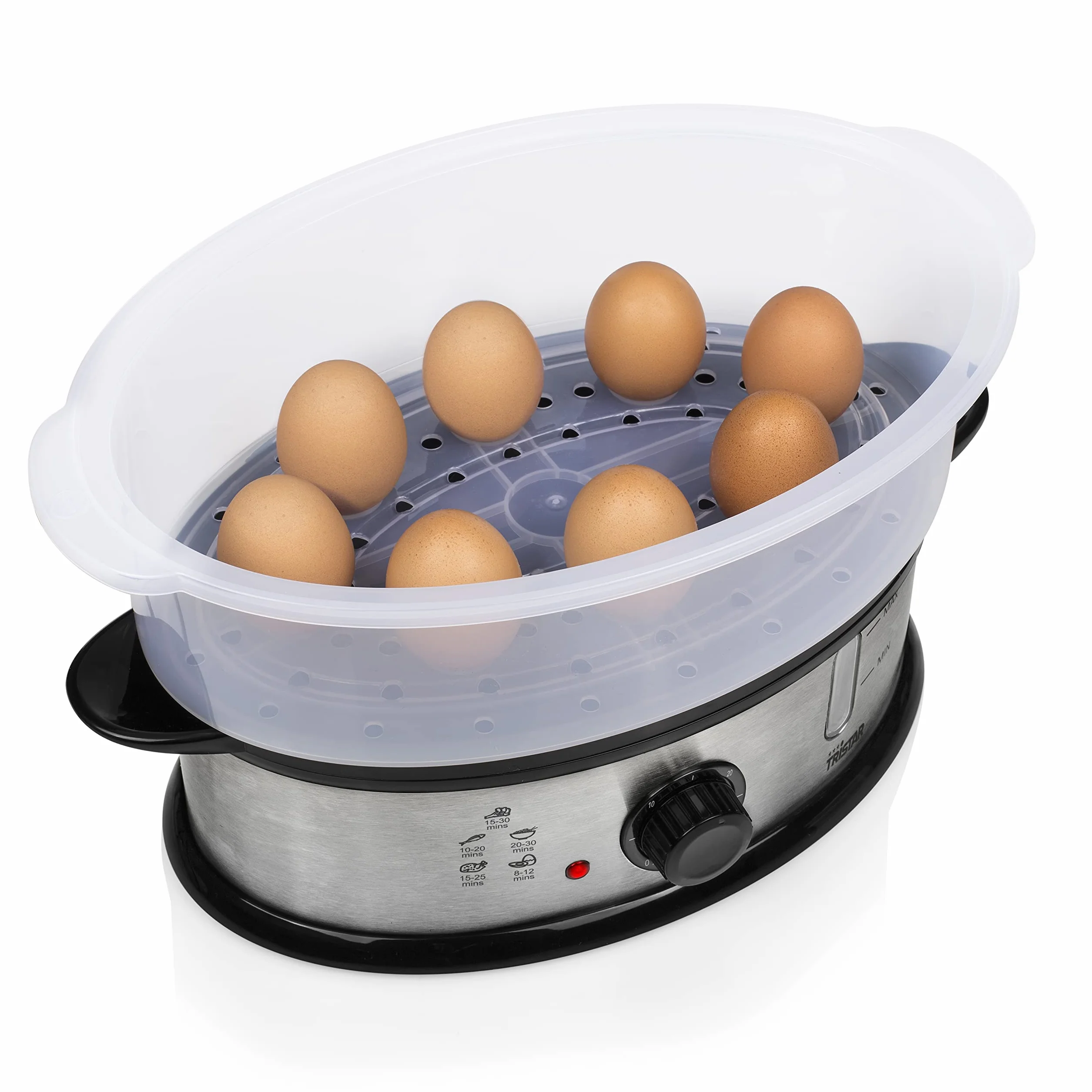 TRISTAR VS-3914 Vaporiera per Alimenti Senza BPA, Plastica, Argento, XXL