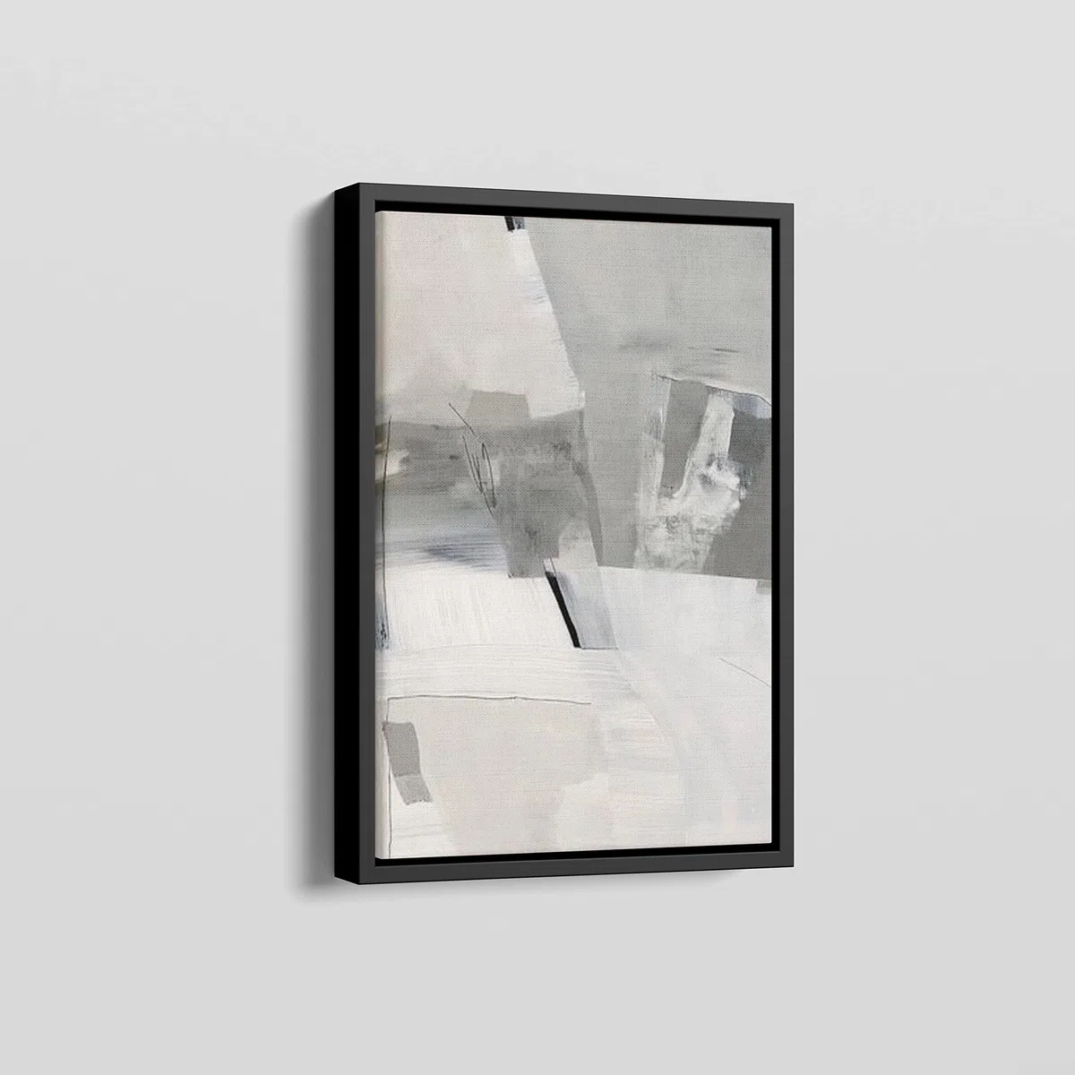 Cornice per tele di 40x50cm (nero) - Adatto per tele fino a 2,5cm di spessore - Montato e pronto all'uso - cornice in legno per quadro con spazio galleggiante di 0,5 cm